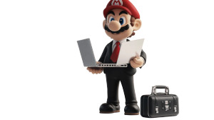 Mario In Suit Vinyl Car Decal Sticker – Waterproof & UV-Resistant 8"