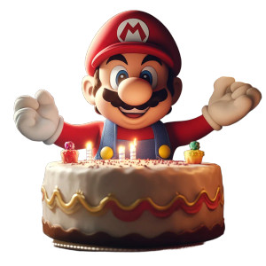 Super Mario Birthday V3 Vinyl Car Decal Sticker – Waterproof & UV-Resistant 8"