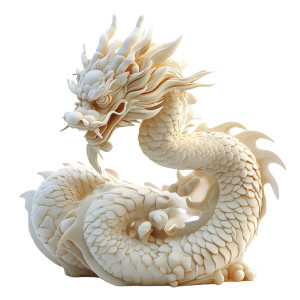 Oriental Pearl Dragon Vinyl Car Decal Sticker – Waterproof & UV-Resistant 8"