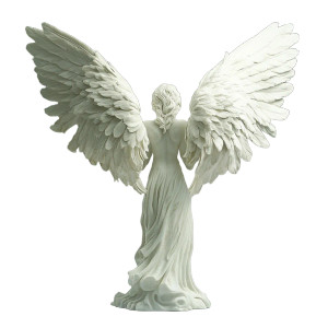 White Angel Silhouette Vinyl Car Decal Sticker – Waterproof & UV-Resistant 8"