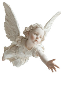 White Angel Flight Vinyl Car Decal Sticker – Waterproof & UV-Resistant 8"