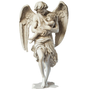 Angel Holding Baby Vinyl Car Decal Sticker – Waterproof & UV-Resistant 8"