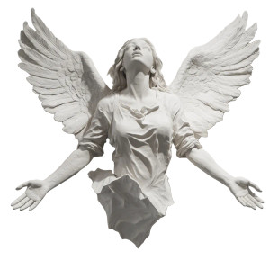 Realistic Angel Sculpture Vinyl Car Decal Sticker – Waterproof & UV-Resistant 8"