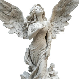 Female Angel Statue Vinyl Car Decal Sticker – Waterproof & UV-Resistant 8"