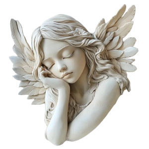 Angel Girl Relief Vinyl Car Decal Sticker – Waterproof & UV-Resistant 8"