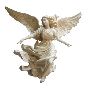 Angel Statue Flying Vinyl Car Decal Sticker – Waterproof & UV-Resistant 8"