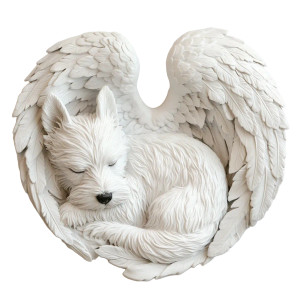 Sleeping Angel Dog Vinyl Car Decal Sticker – Waterproof & UV-Resistant 8" Sleeping Angel Dog Vinyl Car Decal Sticker – Waterproof & UV-Resistant 8"