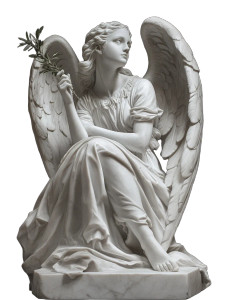 Marble Angel Sculpture V2 Vinyl Car Decal Sticker – Waterproof & UV-Resistant 8"