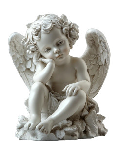 Mischievous Angel Boy Vinyl Car Decal Sticker – Waterproof & UV-Resistant 8"