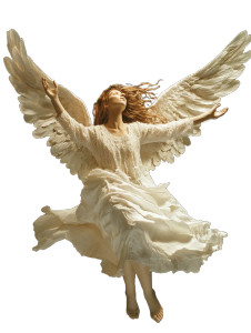 Flying Angel V3 Vinyl Car Decal Sticker – Waterproof & UV-Resistant 8"