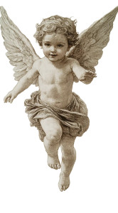 Cherub Angel Drawing Vinyl Car Decal Sticker – Waterproof & UV-Resistant 8"