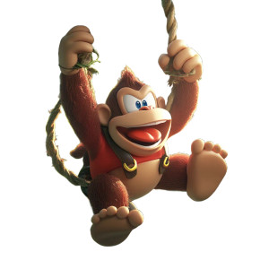 Donkey Kong Swinging Vinyl Car Decal Sticker – Waterproof & UV-Resistant 8"