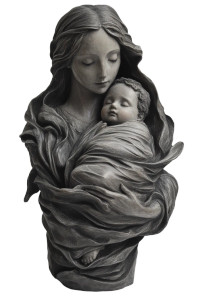 Christian Mother Sculpture Vinyl Car Decal Sticker – Waterproof & UV-Resistant 8"