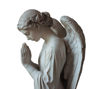 Praying Angel Statue V3 Vinyl Car Decal Sticker – Waterproof & UV-Resistant 8"