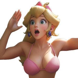 Princess Peach 2024 Vinyl Car Decal Sticker – Waterproof & UV-Resistant 8"