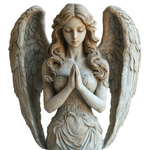 Renaissance Gypsum Angel Vinyl Car Decal Sticker – Waterproof & UV-Resistant 8"