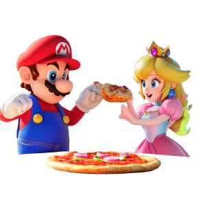 Mario And Peach Baking Vinyl Car Decal Sticker – Waterproof & UV-Resistant 8"