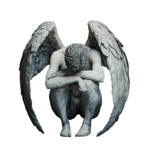 Crouching Angel Vinyl Car Decal Sticker – Waterproof & UV-Resistant 8" Crouching Angel Vinyl Car Decal Sticker – Waterproof & UV-Resistant 8"
