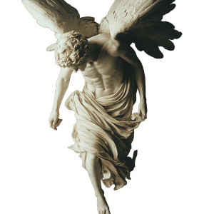Descending Male Angel Vinyl Car Decal Sticker – Waterproof & UV-Resistant 8" Descending Male Angel Vinyl Car Decal Sticker – Waterproof & UV-Resistant 8"