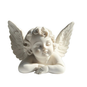 Baby Angel Statue V6 Vinyl Car Decal Sticker – Waterproof & UV-Resistant 8"