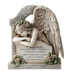 Angelic Tombstone Figure Vinyl Car Decal Sticker – Waterproof & UV-Resistant 8" Angelic Tombstone Figure Vinyl Car Decal Sticker – Waterproof & UV-Resistant 8"