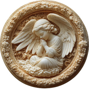 Praying Winged Angel Vinyl Car Decal Sticker – Waterproof & UV-Resistant 8"
