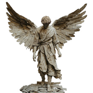 Divine Angel Sculpture Vinyl Car Decal Sticker – Waterproof & UV-Resistant 8"