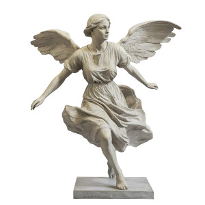 Winged Female Statue Vinyl Car Decal Sticker – Waterproof & UV-Resistant 8"