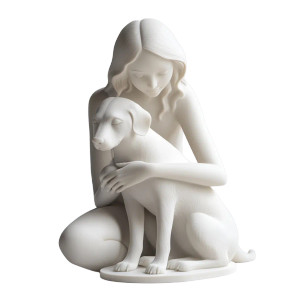 Commemorative Pet Statue Vinyl Car Decal Sticker – Waterproof & UV-Resistant 8"