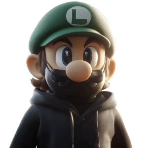 Luigi In Mask V3 Vinyl Car Decal Sticker – Waterproof & UV-Resistant 8"