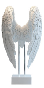 Angel Wings Sculpture V2 Vinyl Car Decal Sticker – Waterproof & UV-Resistant 8"