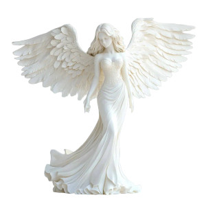 White Angel Statue V2 Vinyl Car Decal Sticker – Waterproof & UV-Resistant 8"