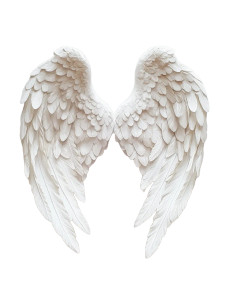 White Angel Wings V2 Vinyl Car Decal Sticker – Waterproof & UV-Resistant 8"
