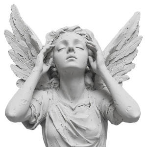 Thoughtful Angel Vinyl Car Decal Sticker – Waterproof & UV-Resistant 8"