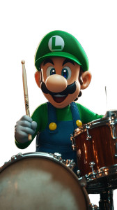 Luigi Plays Drums Vinyl Car Decal Sticker – Waterproof & UV-Resistant 8" Luigi Plays Drums Vinyl Car Decal Sticker – Waterproof & UV-Resistant 8"