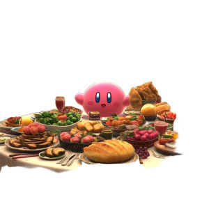 Kirby'S Thanksgiving Feast Vinyl Car Decal Sticker – Waterproof & UV-Resistant 8"