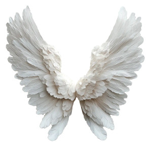 White Angel Wings V3 Vinyl Car Decal Sticker – Waterproof & UV-Resistant 8"