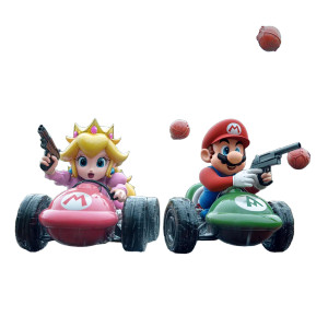 Princess Peach & Luigi Vinyl Car Decal Sticker – Waterproof & UV-Resistant 8" Princess Peach & Luigi Vinyl Car Decal Sticker – Waterproof & UV-Resistant 8"