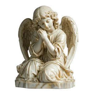 Venetian Angel Sculpture Vinyl Car Decal Sticker – Waterproof & UV-Resistant 8"