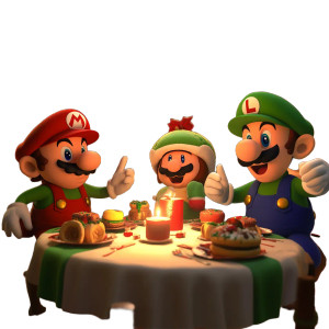 Mario Luigi Christmas Vinyl Car Decal Sticker – Waterproof & UV-Resistant 8"