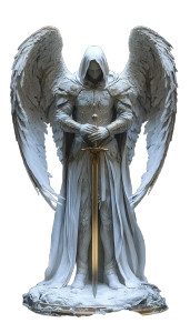 Roman Angel Sculpture Vinyl Car Decal Sticker – Waterproof & UV-Resistant 8"