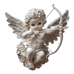 Porcelain Curly Angel Vinyl Car Decal Sticker – Waterproof & UV-Resistant 8"