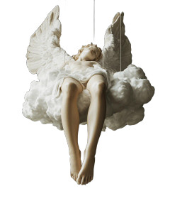 Angel On Cloud Vinyl Car Decal Sticker – Waterproof & UV-Resistant 8" Angel On Cloud Vinyl Car Decal Sticker – Waterproof & UV-Resistant 8"