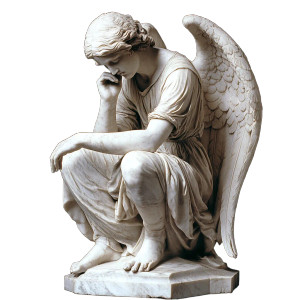 Victory Goddess Statue Vinyl Car Decal Sticker – Waterproof & UV-Resistant 8"