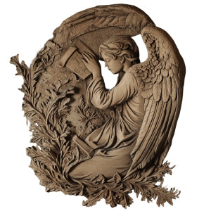 Tombstone Bas Relief Vinyl Car Decal Sticker – Waterproof & UV-Resistant 8"