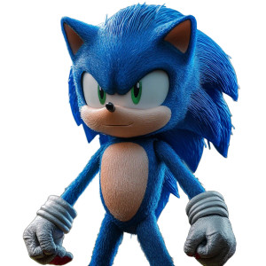 Realistic Sonic Figure Vinyl Car Decal Sticker – Waterproof & UV-Resistant 8"