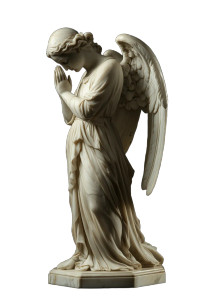 Angel Statue Praying V2 Vinyl Car Decal Sticker – Waterproof & UV-Resistant 8"
