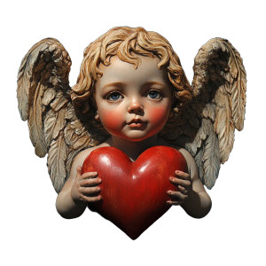 Cherub Angel Heart Vinyl Car Decal Sticker – Waterproof & UV-Resistant 8" Cherub Angel Heart Vinyl Car Decal Sticker – Waterproof & UV-Resistant 8"