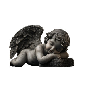 Young Cherub Statue Vinyl Car Decal Sticker – Waterproof & UV-Resistant 8"