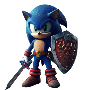 Sonic With Link Gear Vinyl Car Decal Sticker – Waterproof & UV-Resistant 8"